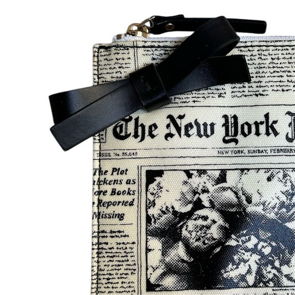 Kate Spade Newspaper Print Clutch - Picture 5 of 6